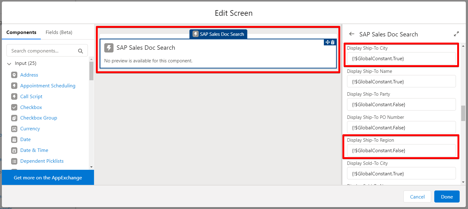 Lightning Flow: SAP Sales Doc Search